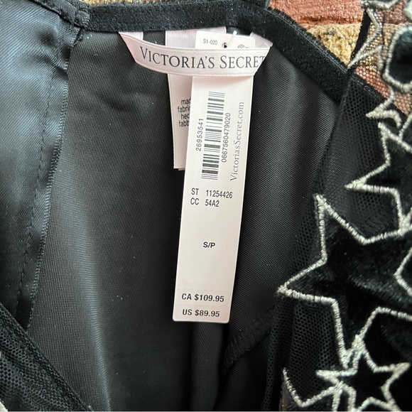 NWT Victorias Secret VS Starstruck velvet embellished bodysuit S - Picture 4 of 5